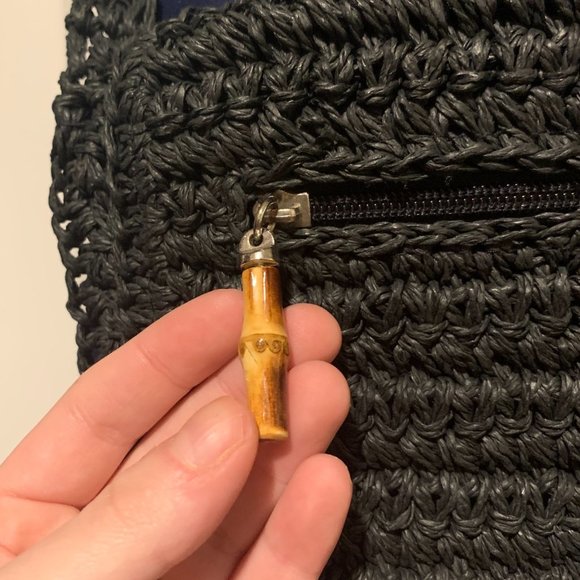 Woven, Bamboo Zipper Crossbody - Picture 4 of 8